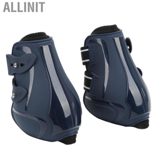 Allinit 2x Adjustable Horse Leg Boots Equine Hind Guard Brace Equestrian Tendon Boot