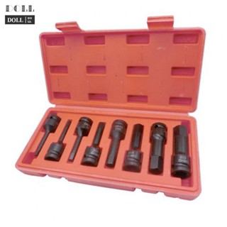 ⭐NEW ⭐8pcs 1/2 Pneumatic Wrench Hexagonal Drive Bits Kit Power Nuts Hex Socket H5-H19