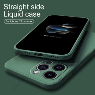 เคสโทรศัพท์ซิลิโคน TPU แบบนิ่ม ป้องกันเลนส์กล้อง กันกระแทก สําหรับ iPhone 15 Pro Max 15Plus 15ProMax iPhone15 i15