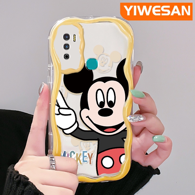 เคสโทรศัพท์มือถือ-ซิลิโคนใส-กันกระแทก-ลายการ์ตูนมิกกี้เมาส์น่ารัก-สีครีม-สําหรับ-infinix-hot-9-pro-hot-9-play-hot-12-play