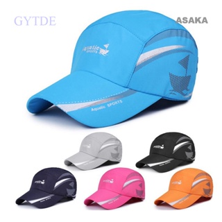 Asaka 1 ชิ้น ฤดูร้อน หมวกบังแดด บางเฉียบ ระบายอากาศ กันน้ํา หมวกกีฬา ลําลอง ผู้ชายและผู้หญิง แห้งเร็ว หมวกแหลม