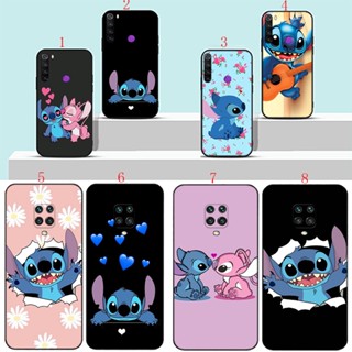 เคสโทรศัพท์มือถือนิ่ม ลายอนิเมะ Stitch สีดํา สําหรับ Redmi 10C 10A 9C Note 10 11 s 4g H2 1Stitch