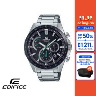 CASIO นาฬิกาข้อมือผู้ชาย EDIFICE รุ่น EFR-573DB-1AVUDF วัสดุสเตนเลสสตีล สีดำ