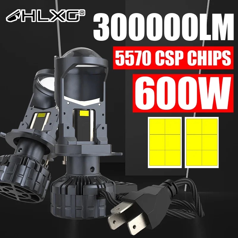 2 ชิ้น H4 LED โปรเจคเตอร์ LHD / RHD หัวมินิเลนส์ 360 6000K 300000LM H4 ...
