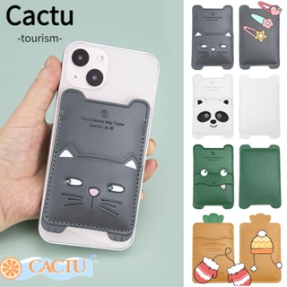 Cactu กระเป๋าใส่บัตรเครดิต บัตรประจําตัว บัตรประจําตัว โทรศัพท์ ช่องใส่บัตรรถบัส