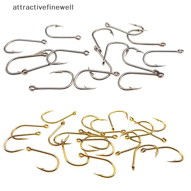 attractivefinewell-ชุดตะขอตกปลา-เหล็กคาร์บอนสูง-สีดํา-100-ชิ้น-ต่อล็อต