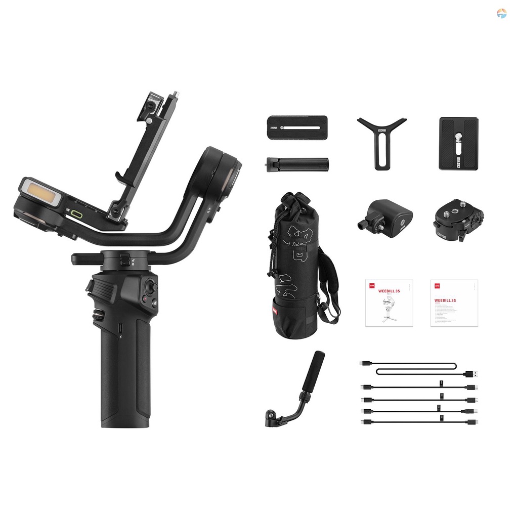 fsth-zhiyun-weebill-3s-combo-handheld-camera-3-axis-gimbal-stabilizer-quick-release-built-in-fill-light-pd-fast-charging-battery-max-load-3kg-6-6lbs-replacement-for-canon