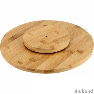 [Biubond] จานไม้หมุนได้ สําหรับเสิร์ฟเค้ก โต๊ะทานอาหาร บ้าน ตู้