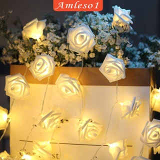 [Amleso1] สายไฟหิ่งห้อย Led 20 ดวง รูปดอกไม้ 9.84 ฟุต สําหรับตกแต่งสวน วันวาเลนไทน์