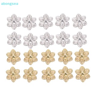 Abongsea จี้ดอกไม้ เชื่อมต่อเครื่องประดับ DIY 50 ชิ้น/ชุด