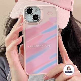 เคสโทรศัพท์มือถือ ซิลิโคนนิ่ม ลายกราฟฟิตี้ สีชมพู เรียบง่าย สําหรับ IPhone 11 14 Pro Max 12 Pro 13 13Promax XR XS 8 7 Plus