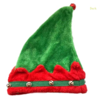 หมวกเอลฟ์ คริสต์มาส สีแดง และสีเขียว พร้อมกระดิ่ง