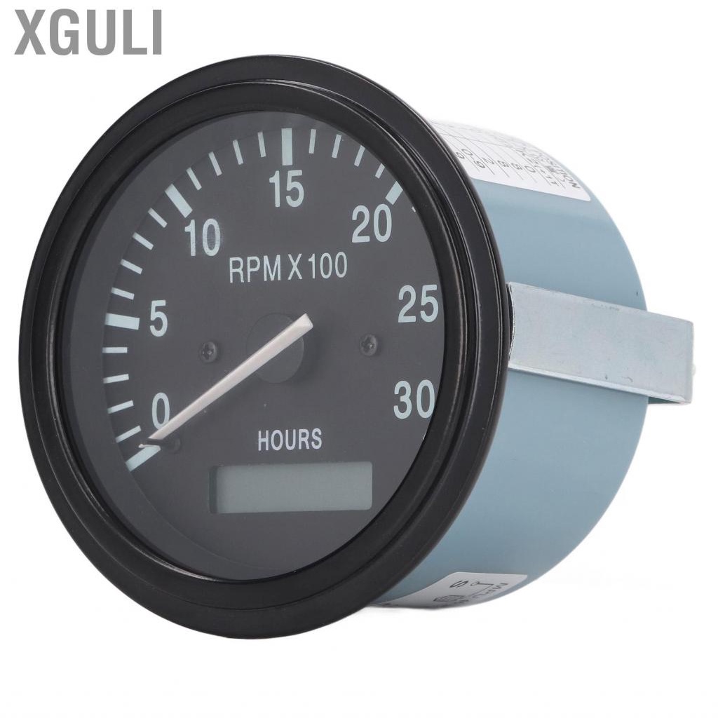 Xguli Tachometer 0 To 3000 RMP DC 10 32V Tacho Gauge Easy Install