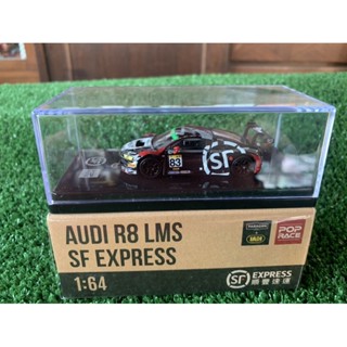 🚗Audi R8 LMS SF Express 2020 Scale 1:64 ยี่ห้อ Pop Race