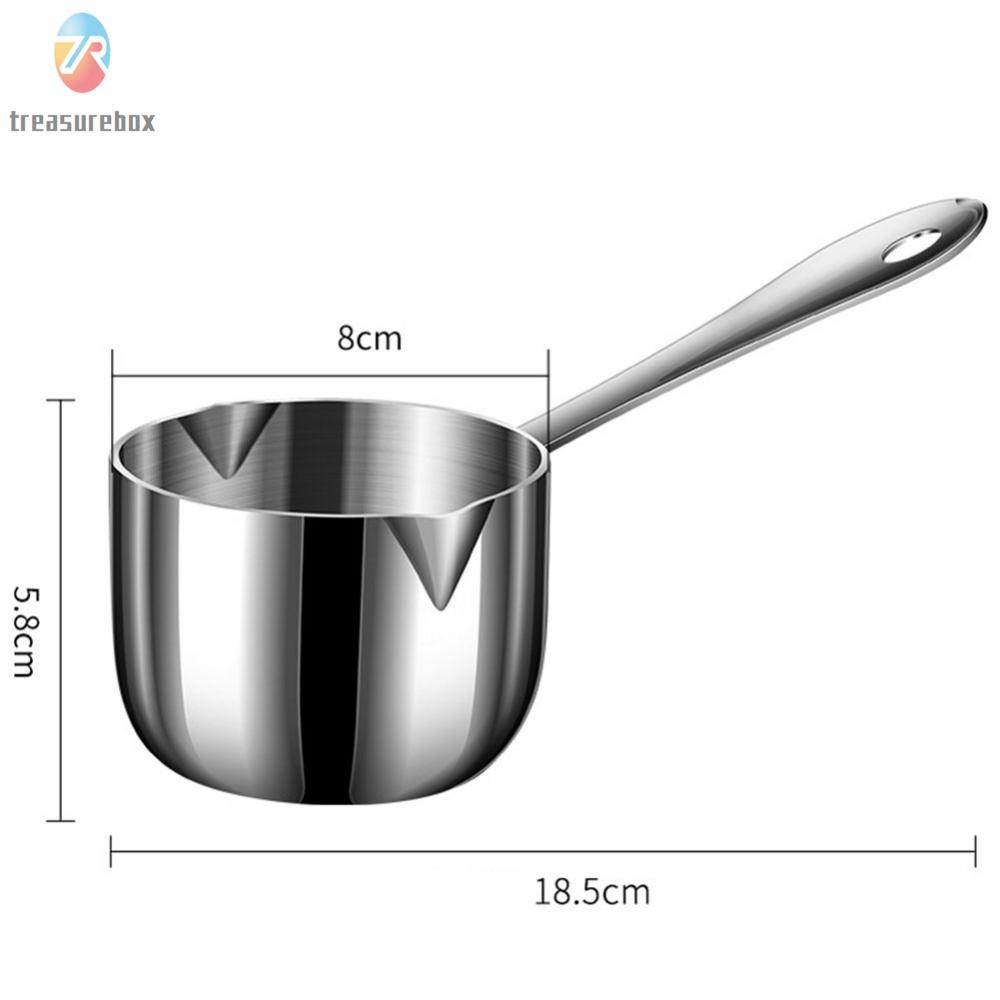 【TRSBX】Small Pot Milk Pot Pan Saucepan Pot Gravy Stainless Steel High