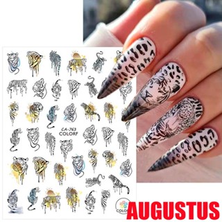 Augustus สติ๊กเกอร์ตกแต่งเล็บลายการ์ตูนปีใหม่ปีใหม่ 2022 Diy