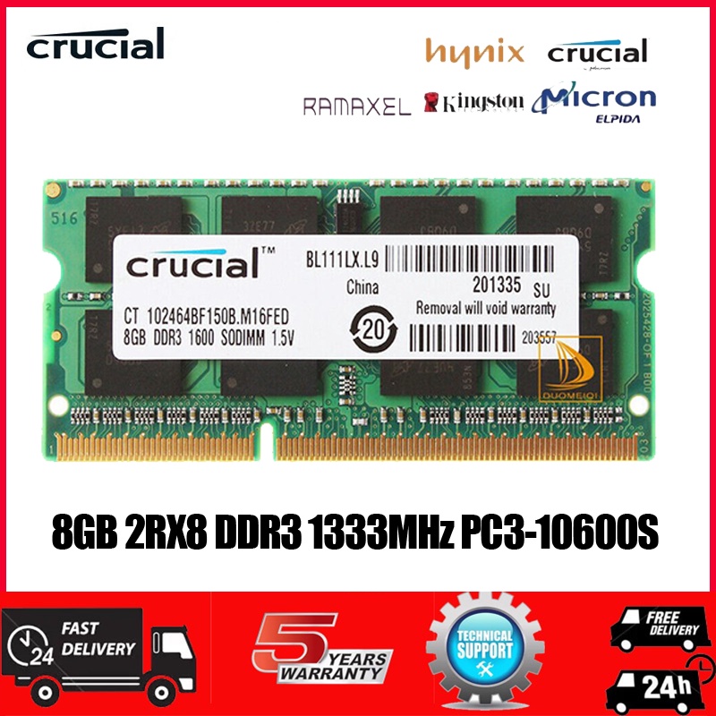 เมมโมรี่การ์ด-samsung-8gb-2rx8-ddr3-1333mhz-pc3-10600s-204pin-so-dimm-ram-1-5vโน็ตบุ๊ค