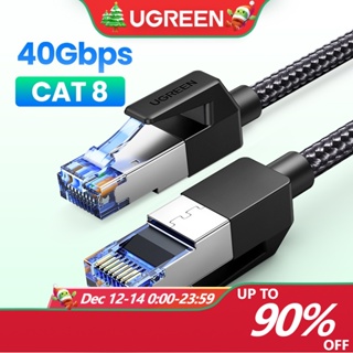 ภาพหน้าปกสินค้าUGREEN สายแลนเครือข่ายอีเธอร์เน็ตไนล่อนถัก CAT8 40Gbps 2000MHz CAT 8 สําหรับแล็ปท็อป PS 4 RJ45 ที่เกี่ยวข้อง