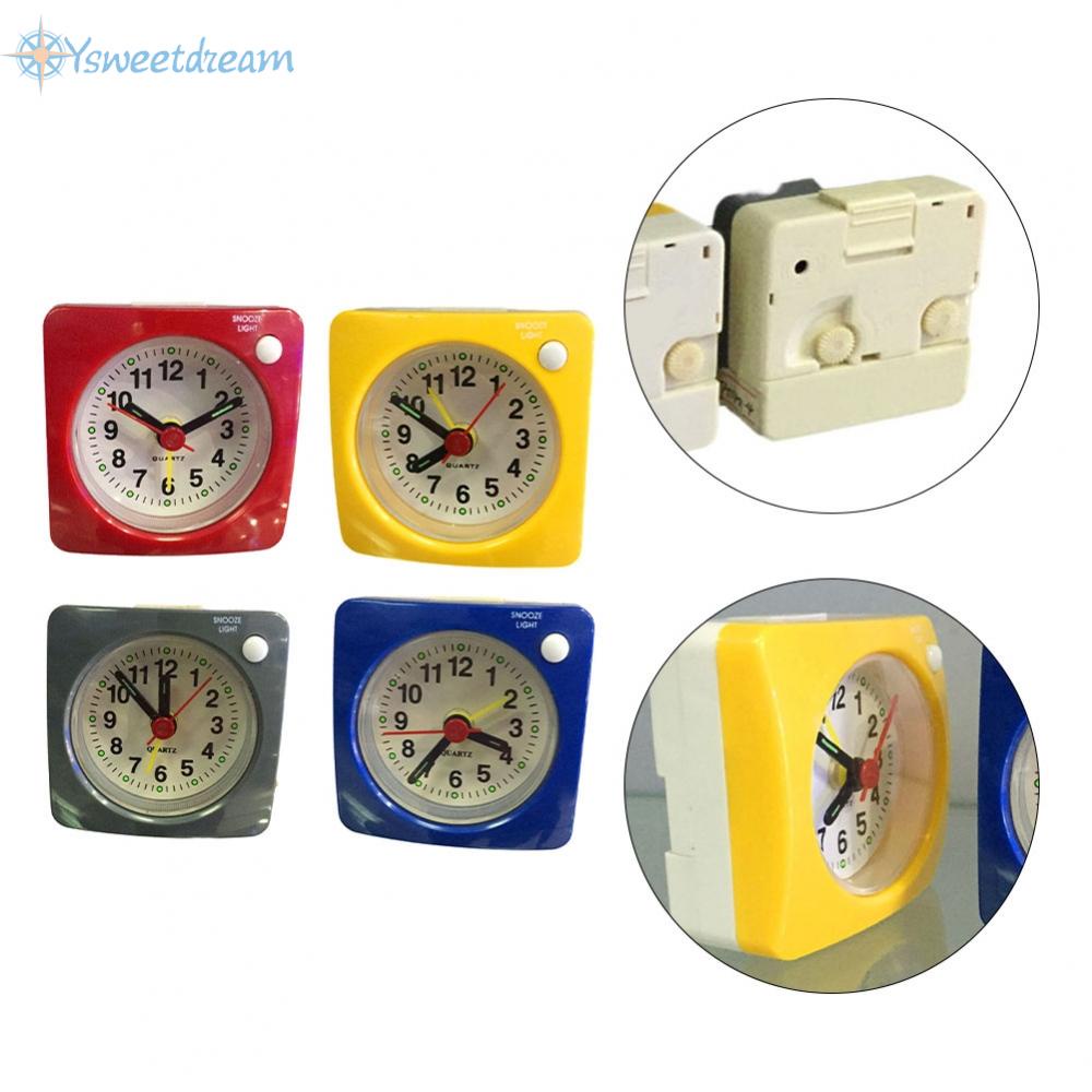 and Lightweight Travel Alarm Clock with Silent Quartz