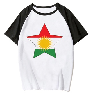 เสื้อยืด พิมพ์ลายการ์ตูนอนิเมะ Kurdistan สไตล์สตรีท สําหรับผู้หญิง