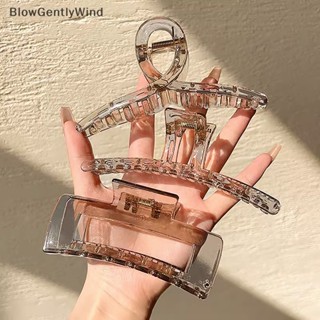 Blowgentlywind กิ๊บติดผม พลาสติก สีเทา เรขาคณิต ฉลาม เรียบง่าย เครื่องประดับผม สําหรับผู้หญิง BGW