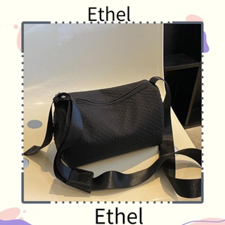 Ethel1 กระเป๋าถือ กระเป๋าสะพายไหล่ ผ้าไนล่อน ทรงกระบอก มีซิป จุของได้เยอะ แฟชั่นเรียบง่าย สําหรับสตรี