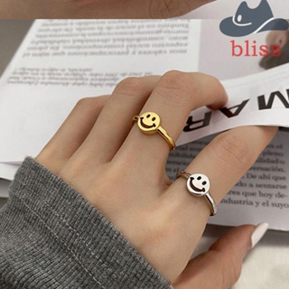 Bliss แหวนแฟชั่น รูปเรขาคณิต สไตล์วินเทจ พังก์ ของขวัญวันวาเลนไทน์ สําหรับผู้หญิง
