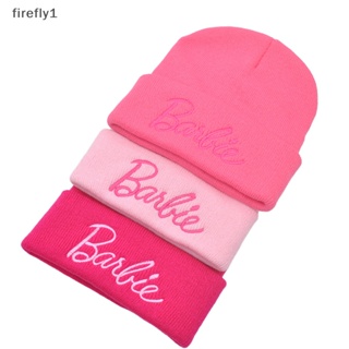 [Firefly] ใหม่ หมวกบีนนี่ถัก ปักลายบาร์บี้ ให้ความอบอุ่น เหมาะกับหน้าหนาว สําหรับผู้หญิง และผู้ชาย