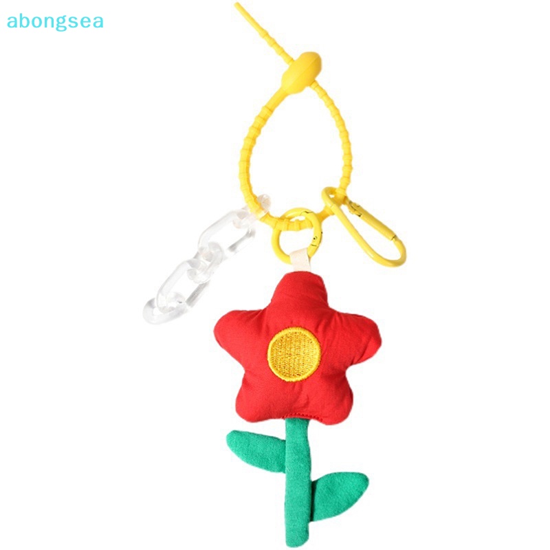 abongsea-พวงกุญแจ-จี้ตุ๊กตาดอกไม้-แบบนิ่ม-เครื่องประดับ-สําหรับห้อยกระเป๋าเป้สะพายหลัง