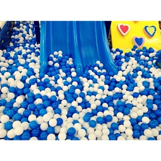 [ceight] ลูกบอลพลาสติก แบบนิ่ม 7 ซม. สีขาว สีฟ้า สําหรับเด็กว่ายน้ํา 10 ชิ้น