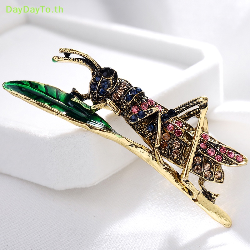 daydayto-เข็มกลัด-รูปแมลง-ประดับพลอยเทียม-สไตล์วินเทจ-สําหรับตกแต่งเสื้อกันหนาว