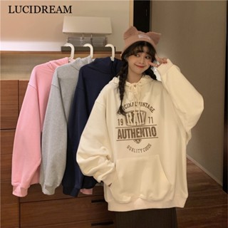 LUCIDREAM เสื้อกันหนาว เสื้อฮู้ด trendy cozy คุณภาพสูง ตัวเหมือนคนชั้นสูง WWY2390ALB37Z230911