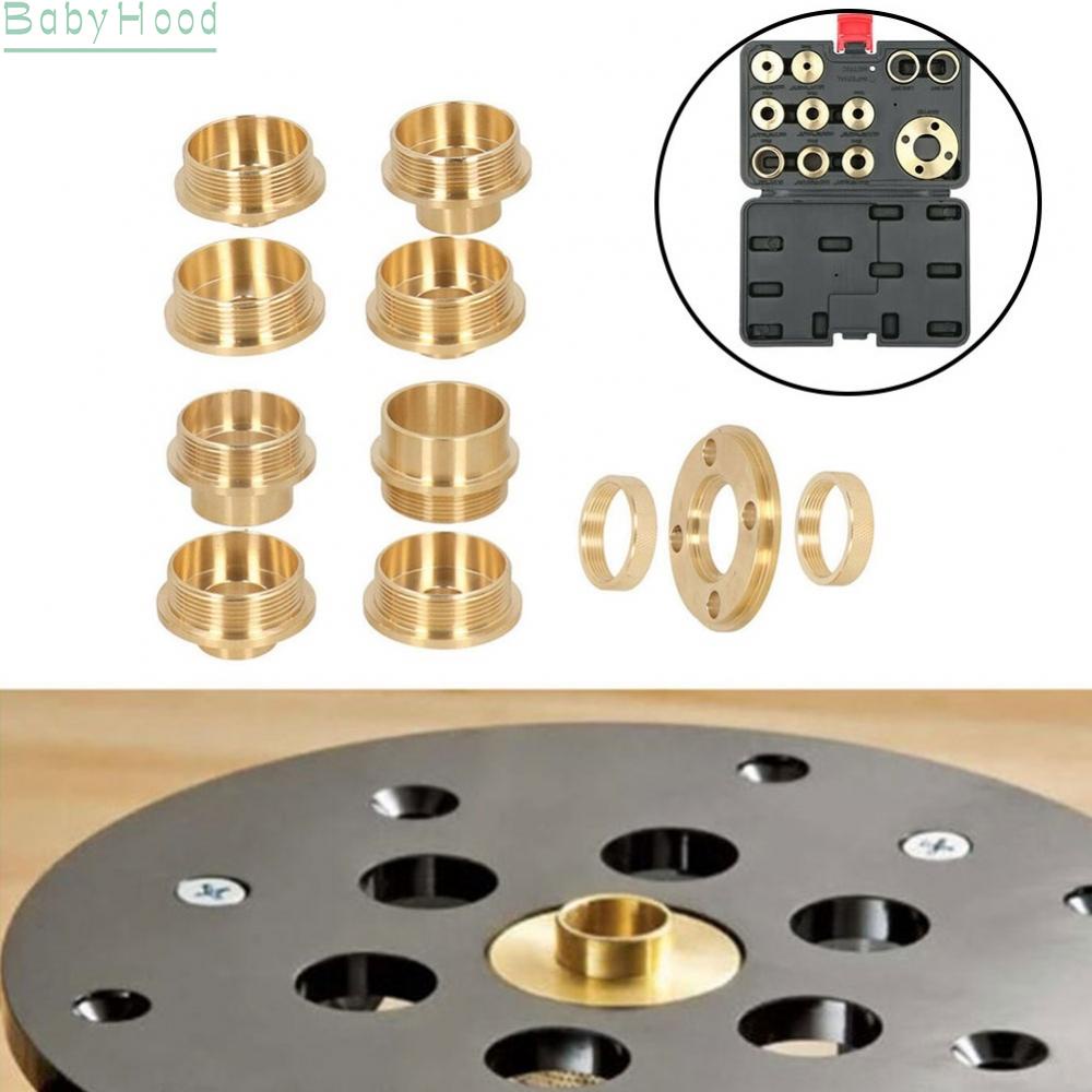 big-discounts-11pcs-brass-template-router-guides-with-lock-nut-adapter-template-guide-bushing-bbhood