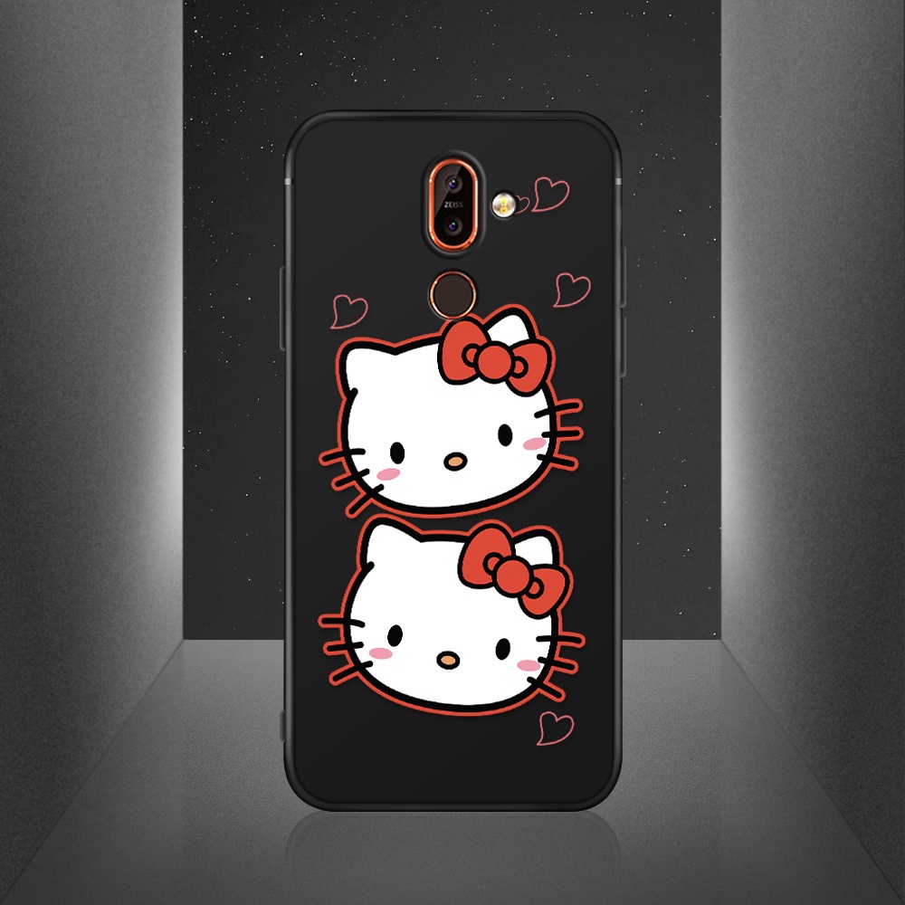 สําหรับ-nokia-8-1-7-1-3-1-7-plus-nokia-x7-เคสโทรศัพท์-การ์ตูนน่ารัก-hello-kitty-เคสซิลิโคนนุ่ม-กันกระแทก-ฝ้า-tpu-เคส