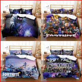 Fash FORTNITE ชุดเครื่องนอน ผ้าปูที่นอน ปลอกหมอน ผ้านวม ปลอกหมอน บ้าน ห้องนอน หอพัก ล้างทําความสะอาดได้ ชุดป๊อป