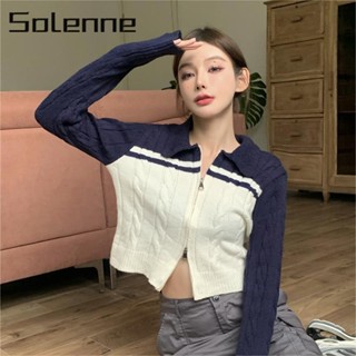 Solenne เสื้อคลุม เสื้อกันหนาว ทันสมัย คลาสสิค สบาย ชิค A21K03W37Z230912