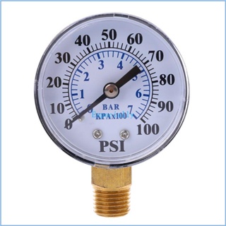 เครื่องวัดความดันปั๊ม ESP 0-100 PSI 0-7 บาร์ 1 4NPT เมาท์ล่าง อ่านง่าย