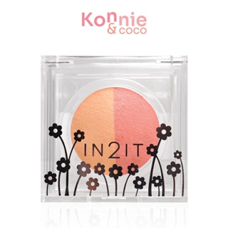 In2it Duo Sheer Shimmer Blush 3.5g บลัชออน 2 สีดูโอ้ อินทูอิท เนื้อละเอียดประกายมุก.