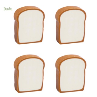 Dudu ยางลบ รูปขนมปังปิ้ง สําหรับตกแต่งบ้าน ต้นคริสต์มาส 4 ชิ้น