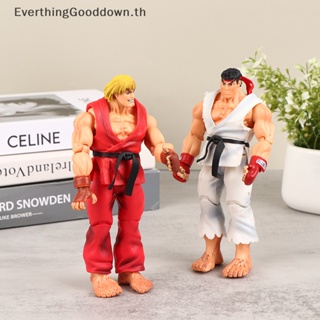 Ever ตุ๊กตาฟิกเกอร์ PVC รูปการ์ตูนอนิเมะ Kawaii Street Fighter Hoshi Ryu Ken Masters น่ารัก ของขวัญ สําหรับตกแต่งห้อง