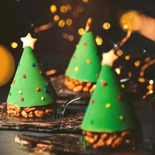 แม่พิมพ์ซิลิโคน รูปหมวกคริสต์มาส 8 มิติ สําหรับทําขนมหวาน เค้ก เบเกอรี่