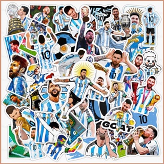 23 50 ชิ้น / เซต Messi Football Argentina World cup Star สติกเกอร์โน้ตบุ๊ก สเก็ตบอร์ด ถ้วยน้ํา กันน้ํา ตกแต่ง