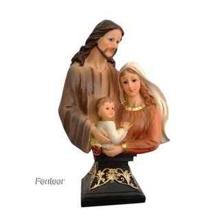 [Fenteer] ฟิกเกอร์เรซิ่น รูปปั้นพระเยซู พระแม่ และพระแม่ สําหรับตกแต่งบ้าน