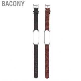 Bacony Leather Watch Straps  Contracted Design Strap for Xiaomi Mi Band 6