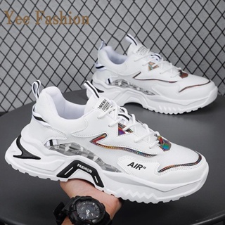 YEE Fashion รองเท้าผ้าใบผู้ชาย รองเท้าลำลองผู้ชาย  ท้าผ้าใบแฟชั่น สไตล์เกาหลี กีฬากลางแจ้ง ทำงาน ท้าลำลอง XYD2390MR3 37Z230911