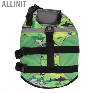 Allinit Jacket Vest  Dog Life Adjustable Reflective Floatation Swimming with Strong Handle for Boating