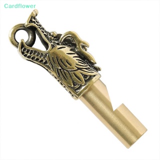 &lt;Cardflower&gt; พวงกุญแจนกหวีด ทองแดงบริสุทธิ์ แฮนด์เมด สไตล์เรโทร สําหรับเด็ก