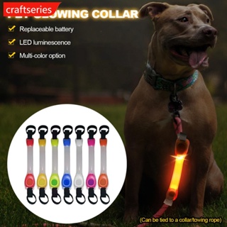 Craftseries ปลอกคอไฟกระพริบ LED กันน้ํา ป้องกันการสูญหาย สําหรับสัตว์เลี้ยง สุนัข B6Z2