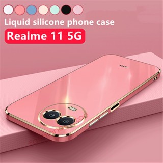 เคสซิลิโคนนิ่ม ทรงสี่เหลี่ยม กันกระแทก สําหรับ Realme 11 pro plus 11proplus 11pro+ 11Nfc 11X Realme11 pro Realme11pro 2023