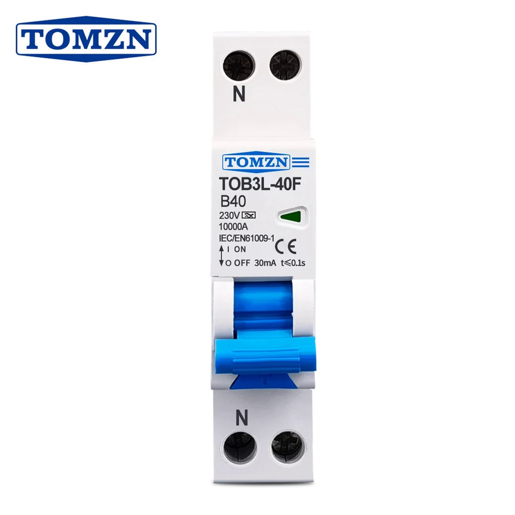 เบรกเกอร์วงจรอัตโนมัติ A type B RCBO 1P+N 10KA ป้องกันการรั่วไหลของ ...